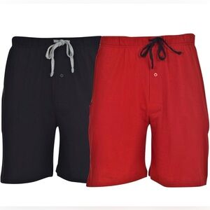 Hanes Men's 2-Pack Cotton Knit Shorts Waistband Pockets Assorted Color Underwear